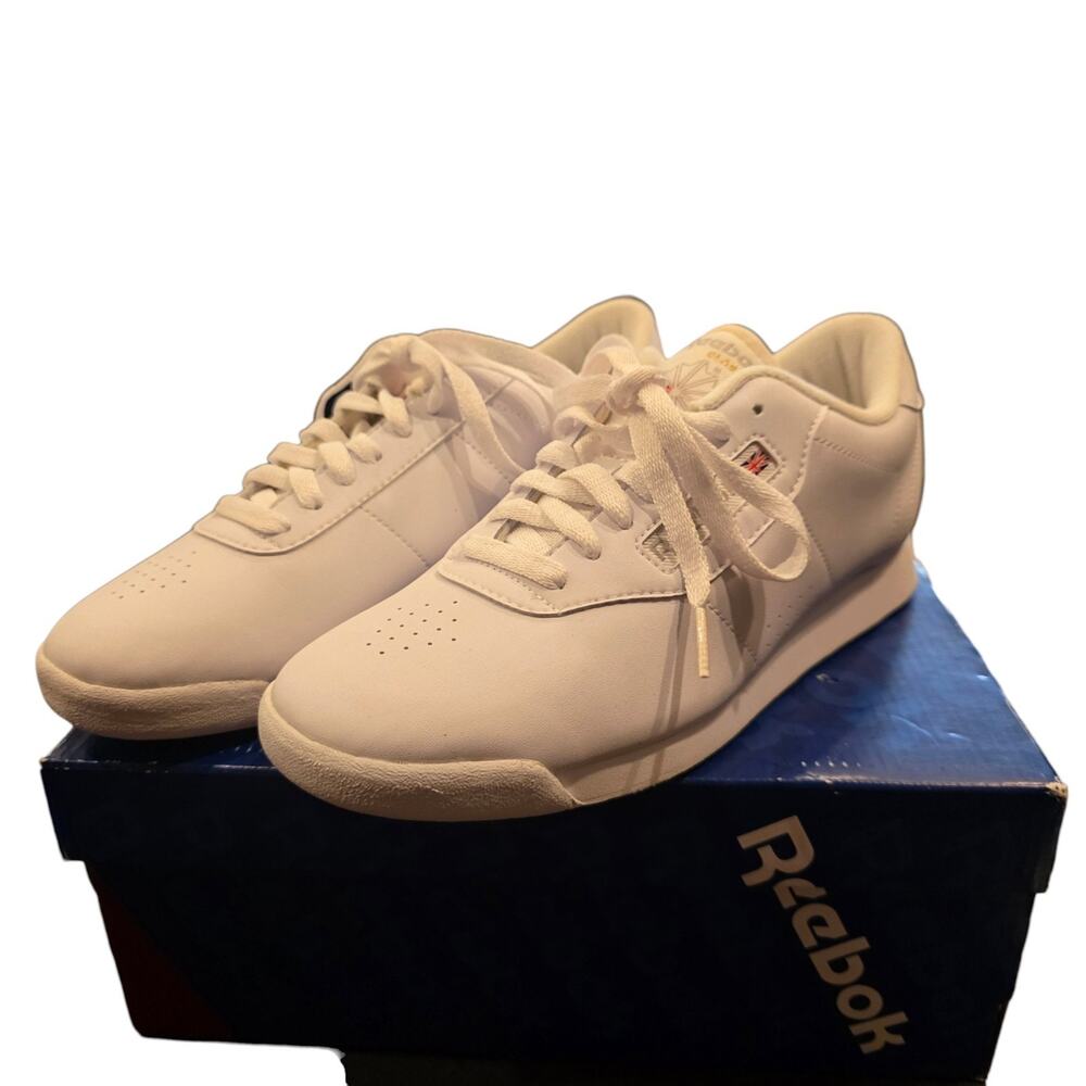 Size 7.5 Wide D - Reebok Princess Wide White Classic White